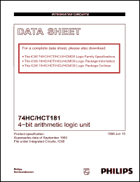 Click here to download 74HCT181 Datasheet