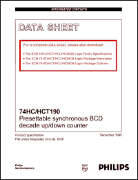 Click here to download 74HC190 Datasheet