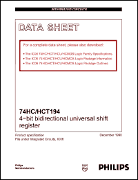 Click here to download 74HCT194 Datasheet