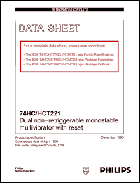 Click here to download 74HC221 Datasheet