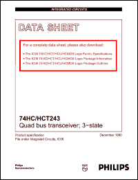 Click here to download 74HC243 Datasheet