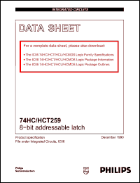 Click here to download 74HCT259 Datasheet