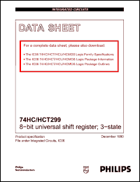 Click here to download 74HC299 Datasheet