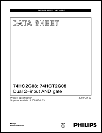 Click here to download 74HC2G08 Datasheet