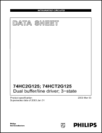Click here to download 74HC2G125 Datasheet