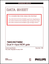 Click here to download 74HC4002 Datasheet