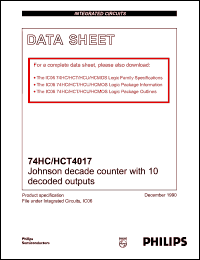 Click here to download 74HC4017 Datasheet