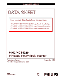 Click here to download 74HCT4020 Datasheet