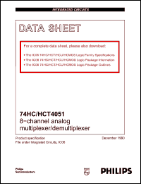 Click here to download 74HCT4051 Datasheet