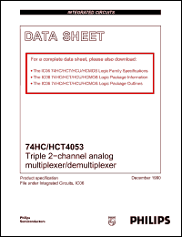 Click here to download 74HCT4053 Datasheet
