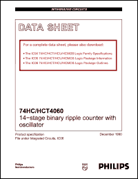 Click here to download 74HCT4060 Datasheet