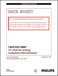 Click here to download 74HCT4067 Datasheet