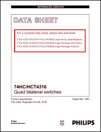 Click here to download 74HCT4316 Datasheet