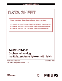 Click here to download 74HCT4351 Datasheet