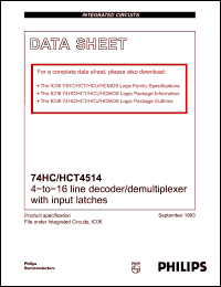 Click here to download 74HCT4514 Datasheet