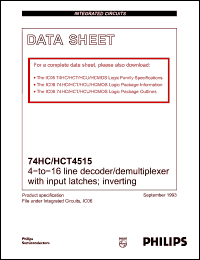 Click here to download 74HCT4515 Datasheet
