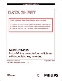 Click here to download 74HC4515 Datasheet