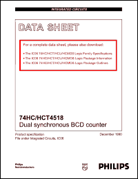 Click here to download 74HCT4518 Datasheet
