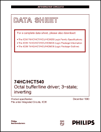 Click here to download 74HC540 Datasheet