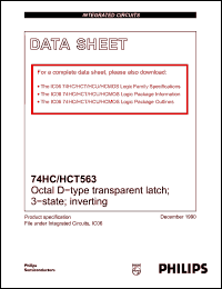 Click here to download 74HCT563 Datasheet