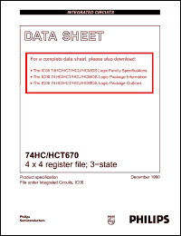 Click here to download 74HC670 Datasheet