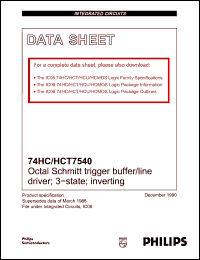 Click here to download 74HCT7540 Datasheet