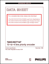 Click here to download 74HCMOS147N Datasheet