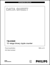 Click here to download 74LV4040 Datasheet