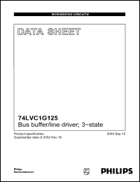 Click here to download 74LVC1G125GV Datasheet