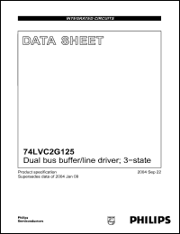 Click here to download 74LVC2G125DC Datasheet