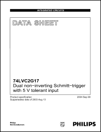 Click here to download 74LVC2G17 Datasheet