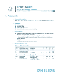 Click here to download BFG310W Datasheet