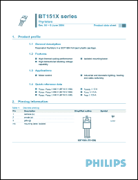 Click here to download BT151X-650 Datasheet