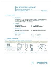 Click here to download BUK7105-40AIE Datasheet