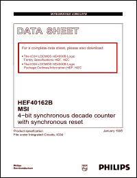 Click here to download HEF40162BF Datasheet
