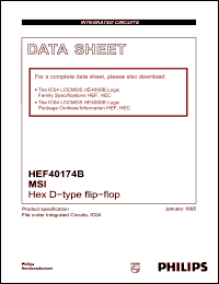 Click here to download HEF40174B Datasheet