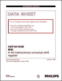 Click here to download HEF40194B Datasheet