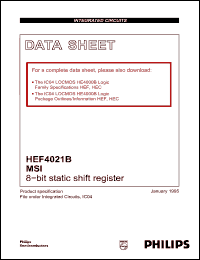 Click here to download HEF4021B Datasheet