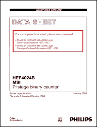 Click here to download HEF4024BF Datasheet
