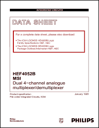Click here to download HEF4052BF Datasheet