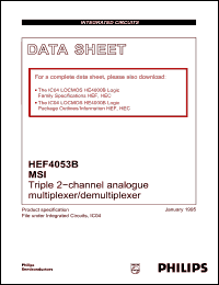 Click here to download HEF4053BF Datasheet
