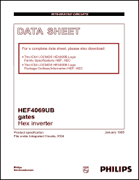 Click here to download HEF4069UB Datasheet