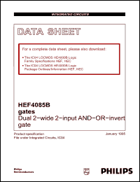Click here to download HEF4085 Datasheet
