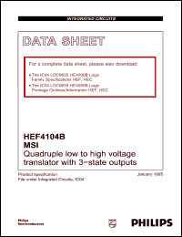 Click here to download HEF4104BF Datasheet