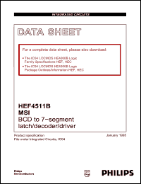 Click here to download HEF4511B Datasheet