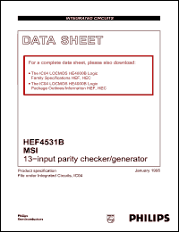 Click here to download HEF4531B Datasheet