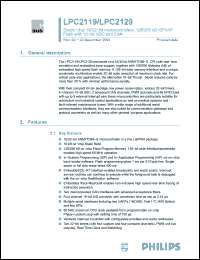 Click here to download LPC2119FBD64 Datasheet