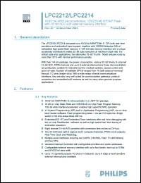 Click here to download LPC2214FBD144 Datasheet