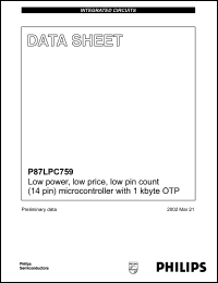 Click here to download P87LPC759BN Datasheet