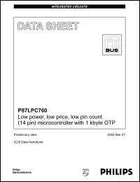Click here to download P87LPC760 Datasheet
